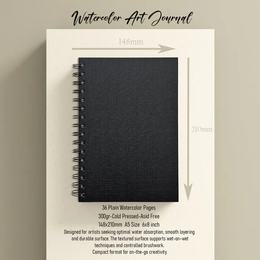 OW - Watercolor Art A5 Black | Journal