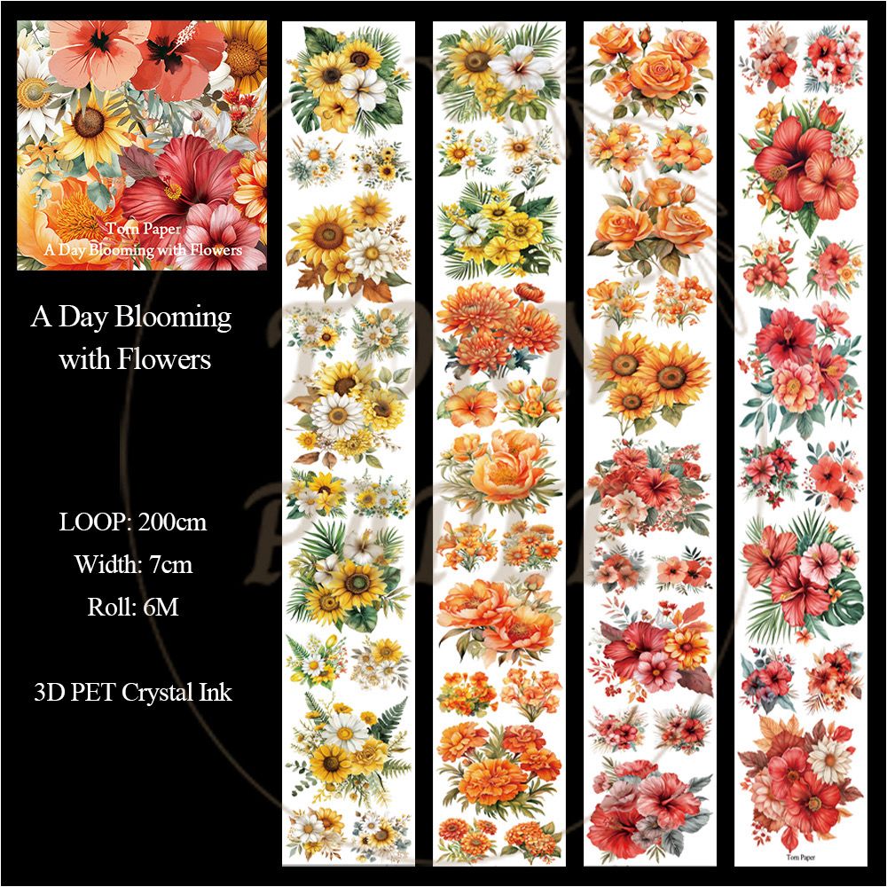 TP - A Day Blooming with Flowers | PET Tape