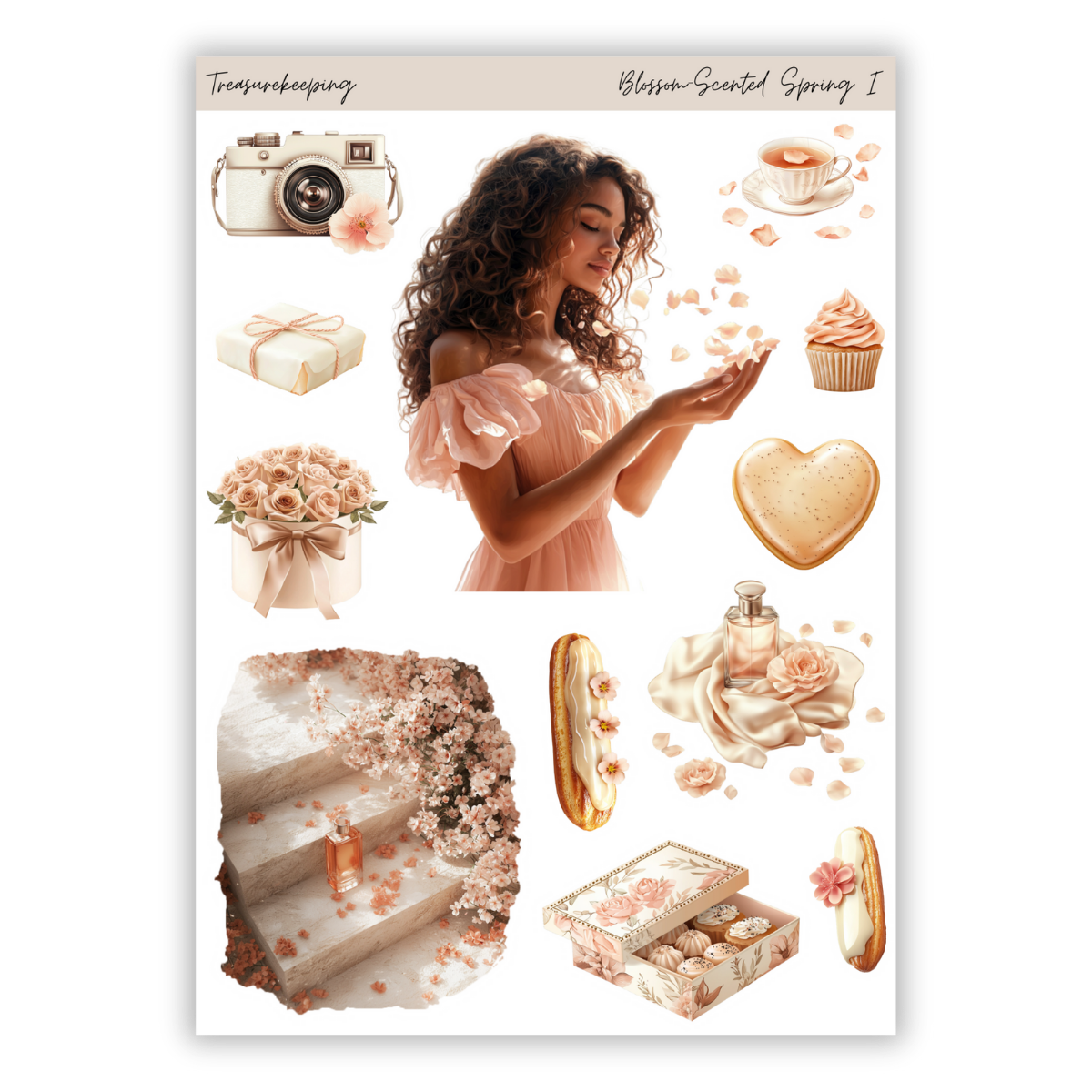 TK - Blossom Scented Spring I | Clear Matt Sticker Sheet