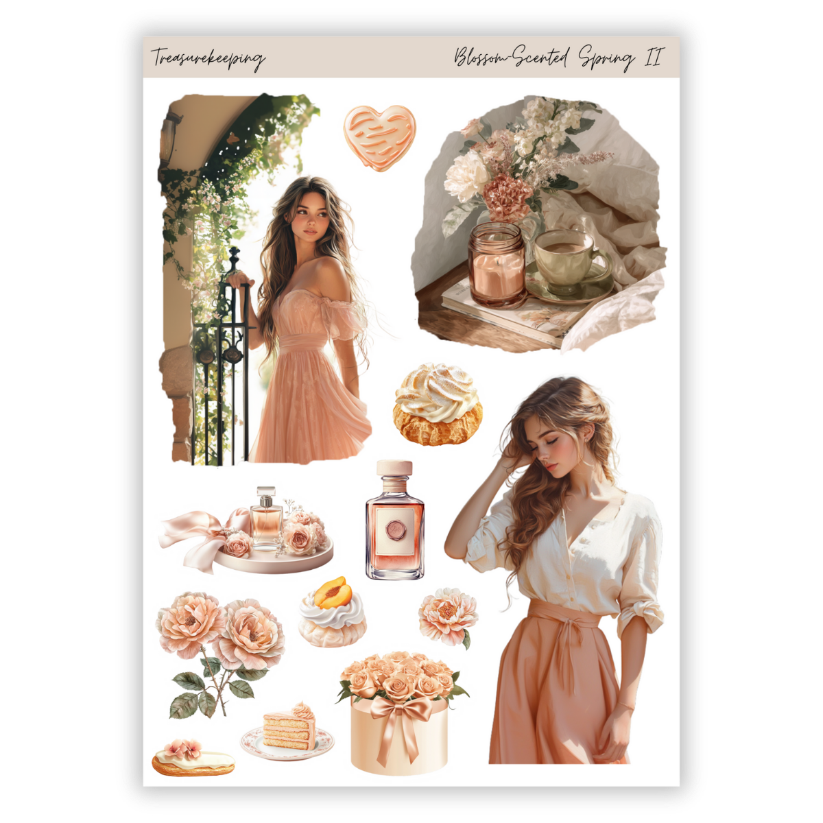 TK - Blossom Scented Spring II | Clear Matt Sticker Sheet