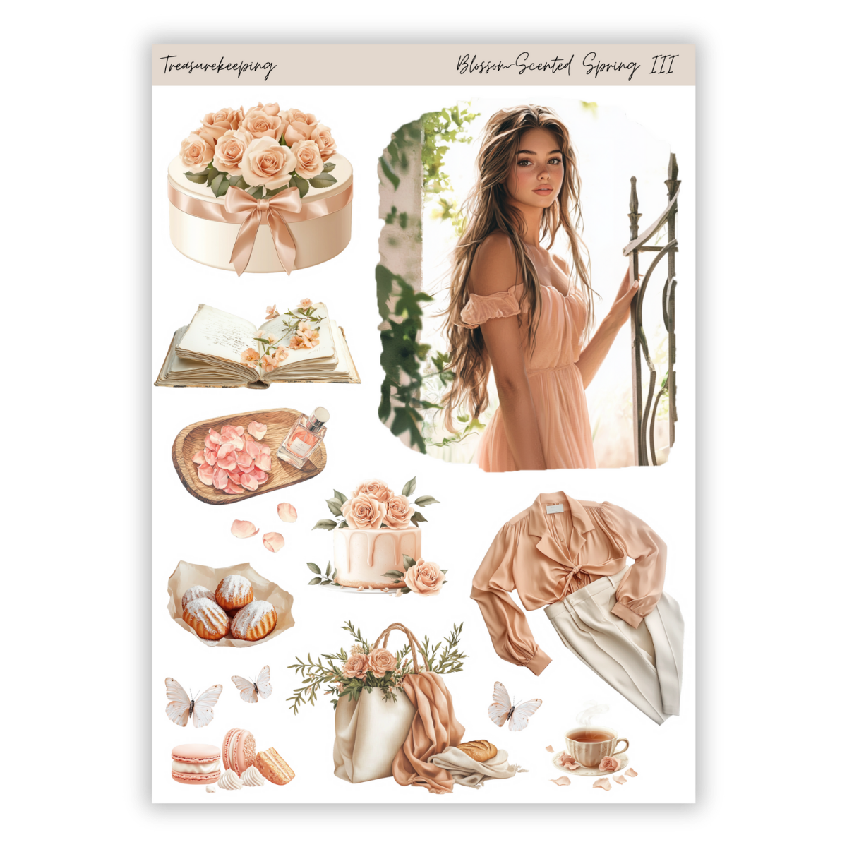 TK - Blossom Scented Spring III | Clear Matt Sticker Sheet