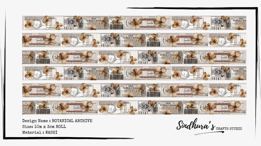 SCS - Botanical Archive | Washi Tape Roll