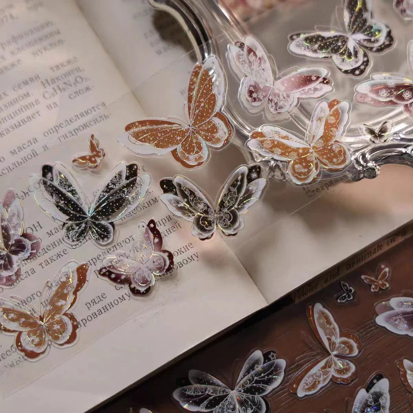 Yier Studio - Butterfly Mist | Shell Light Gold Pre-cut PET Tape