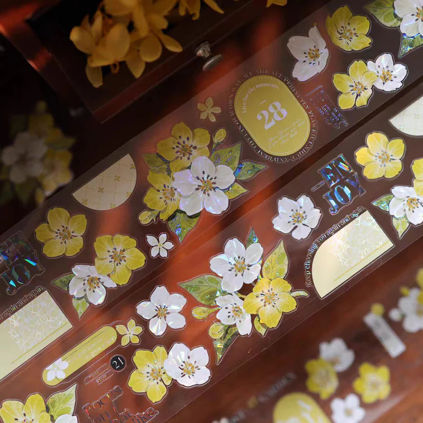 Y - Cream Pear Blossom | Pre- cut Shell Light PET Tape