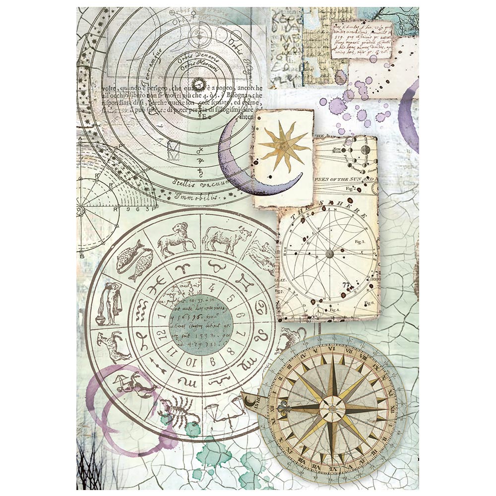 Stamperia - Cosmos | Mini Rice Paper Backgrounds