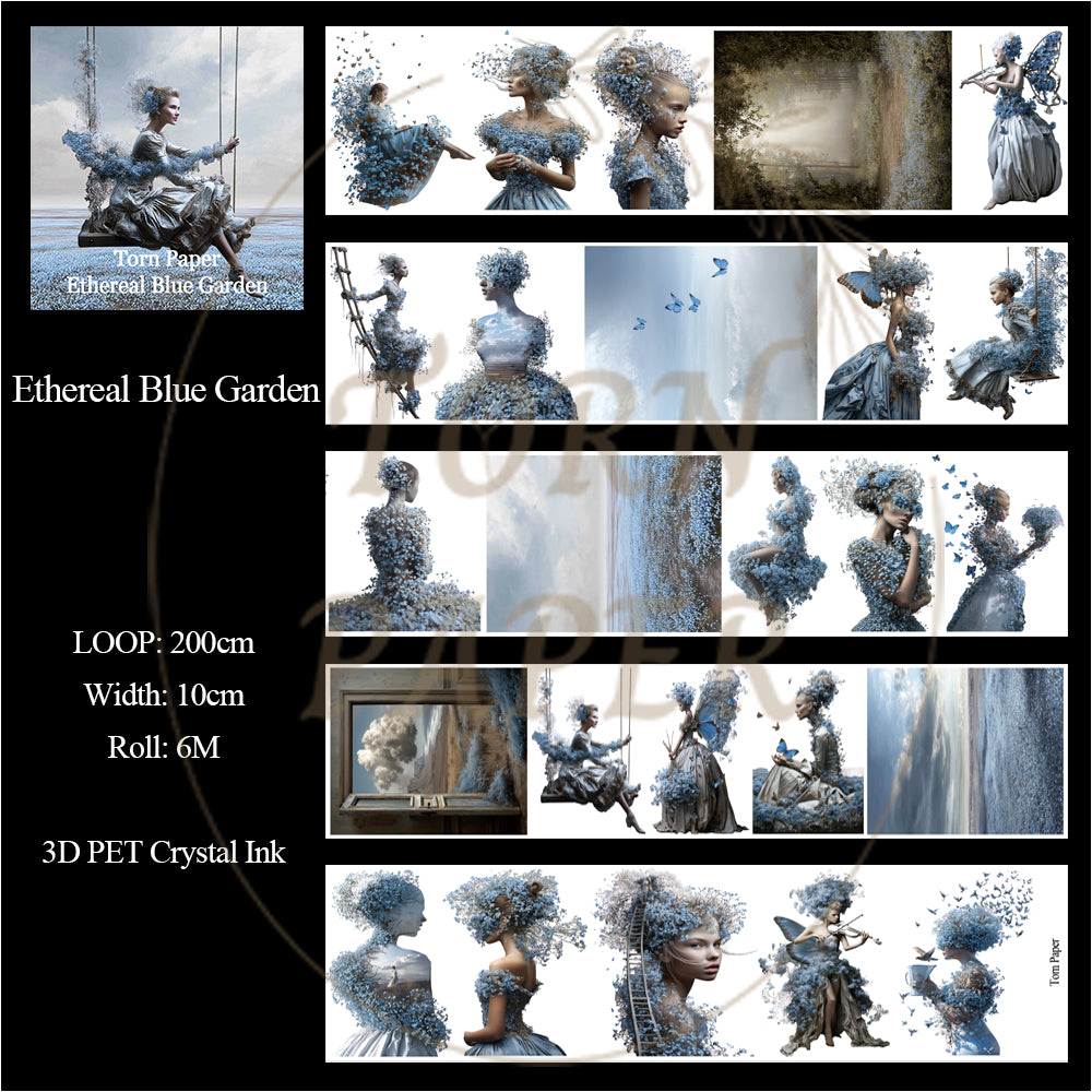 TP - Ethereal Blue Garden | Wide PET Tape