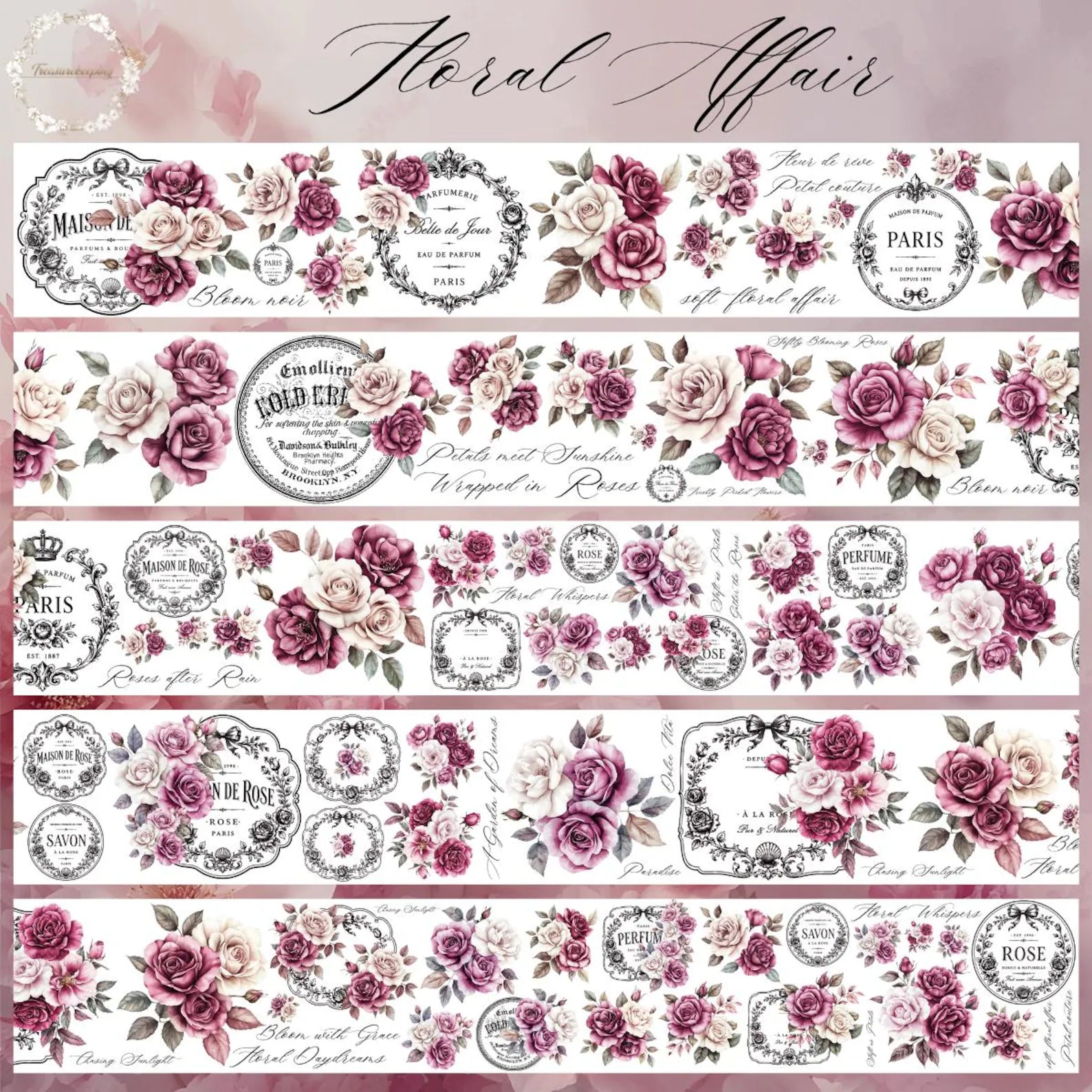 TK - Floral Affair | Matt PET Tape