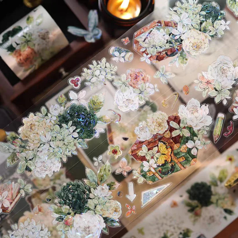 Yier Studio - Flower Box | Shell Light Pre-cut PET Tape