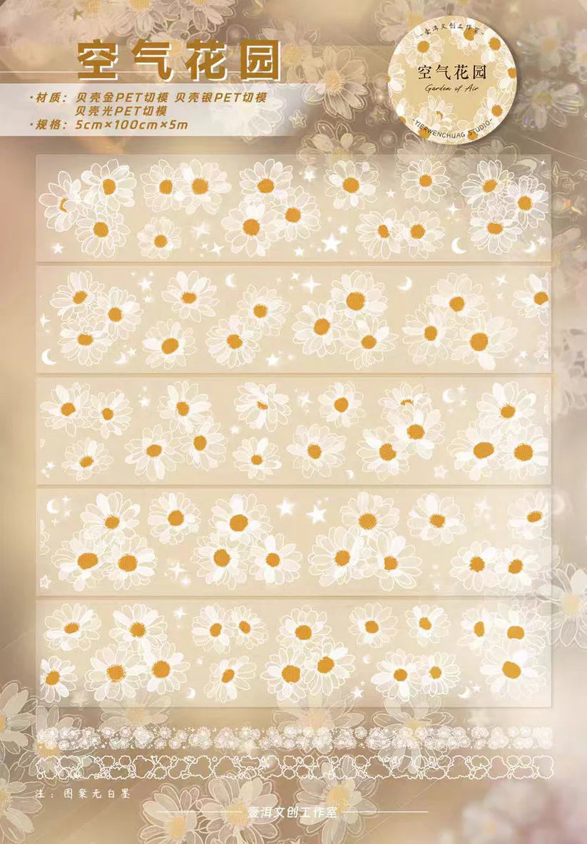 Y - Garden of Air | Pre- cut Shell Light Gold PET Tape