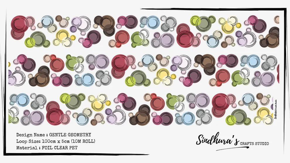 SCS - Gentle Geometry | Gold Foil Clear PET Tape