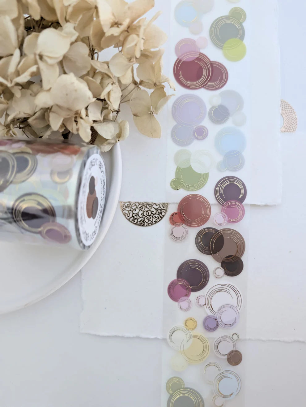 SCS - Gentle Geometry | Gold Foil Clear PET Tape