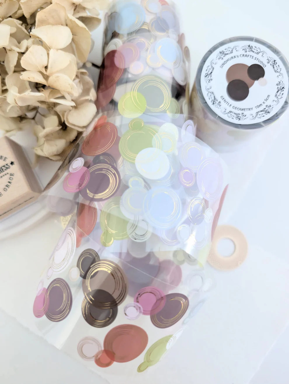 SCS - Gentle Geometry | Gold Foil Clear PET Tape