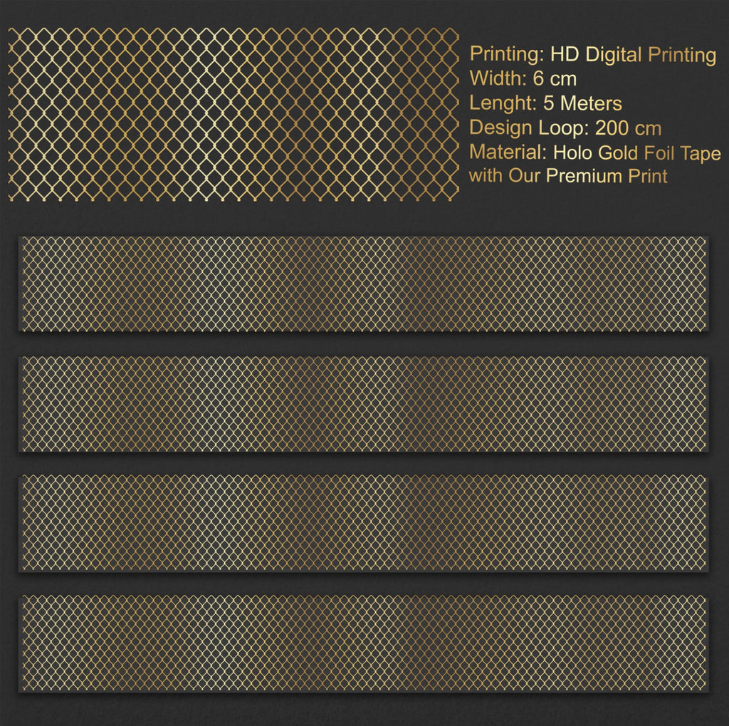 OW - Golden Lattice SRP 213 | Holo Gold Foil PET Tape