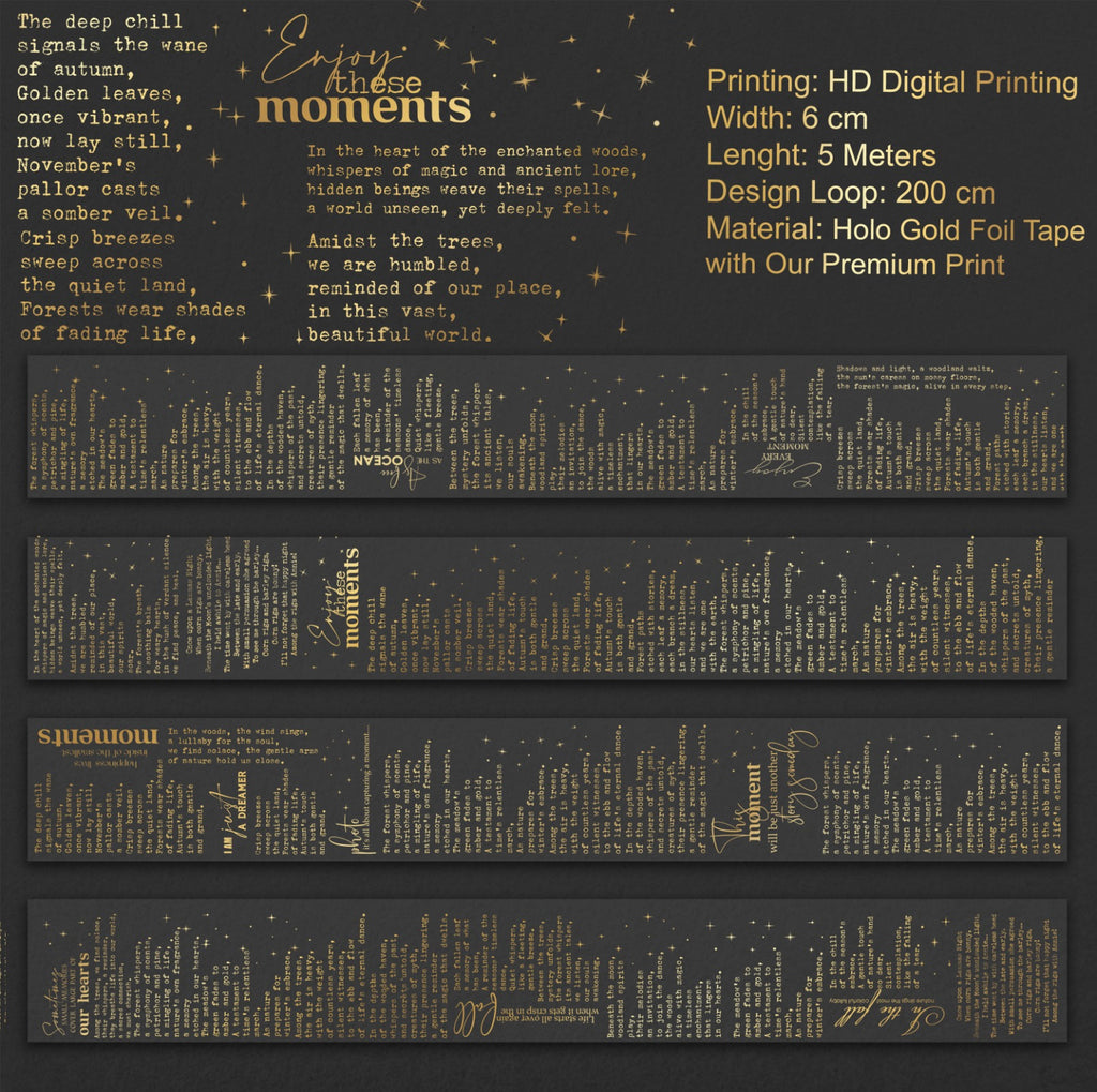 OW - Golden Manuscript SRP 214 | Holo Gold Foil PET Tape
