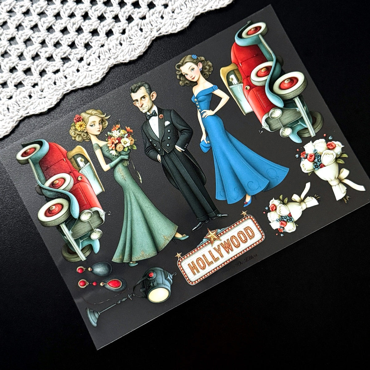 DE - Hollywood 1 | Glossy PET Sticker Sheets