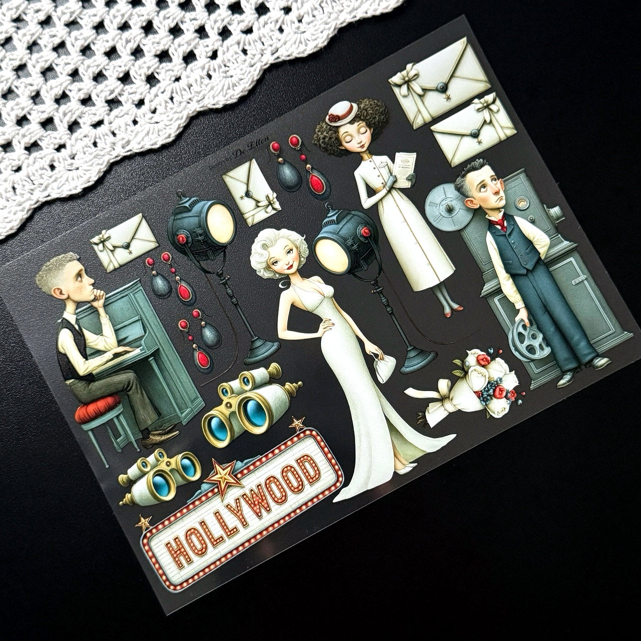 DE - Hollywood 1 | Glossy PET Sticker Sheets