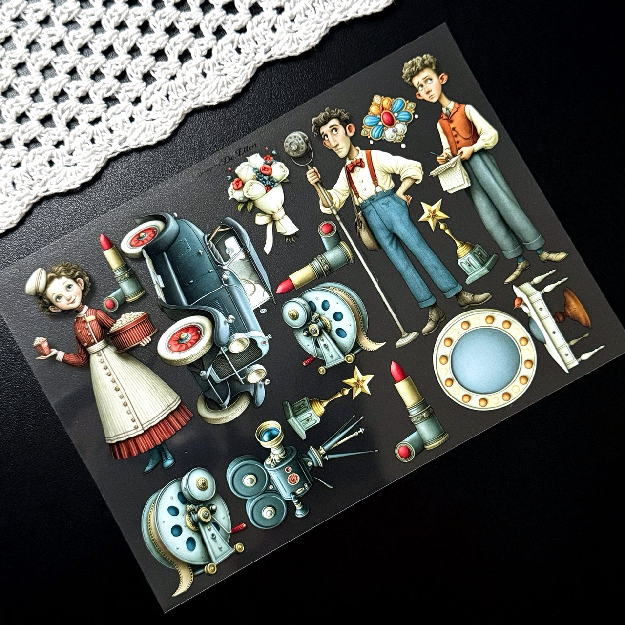 DE - Hollywood 1 | Glossy PET Sticker Sheets