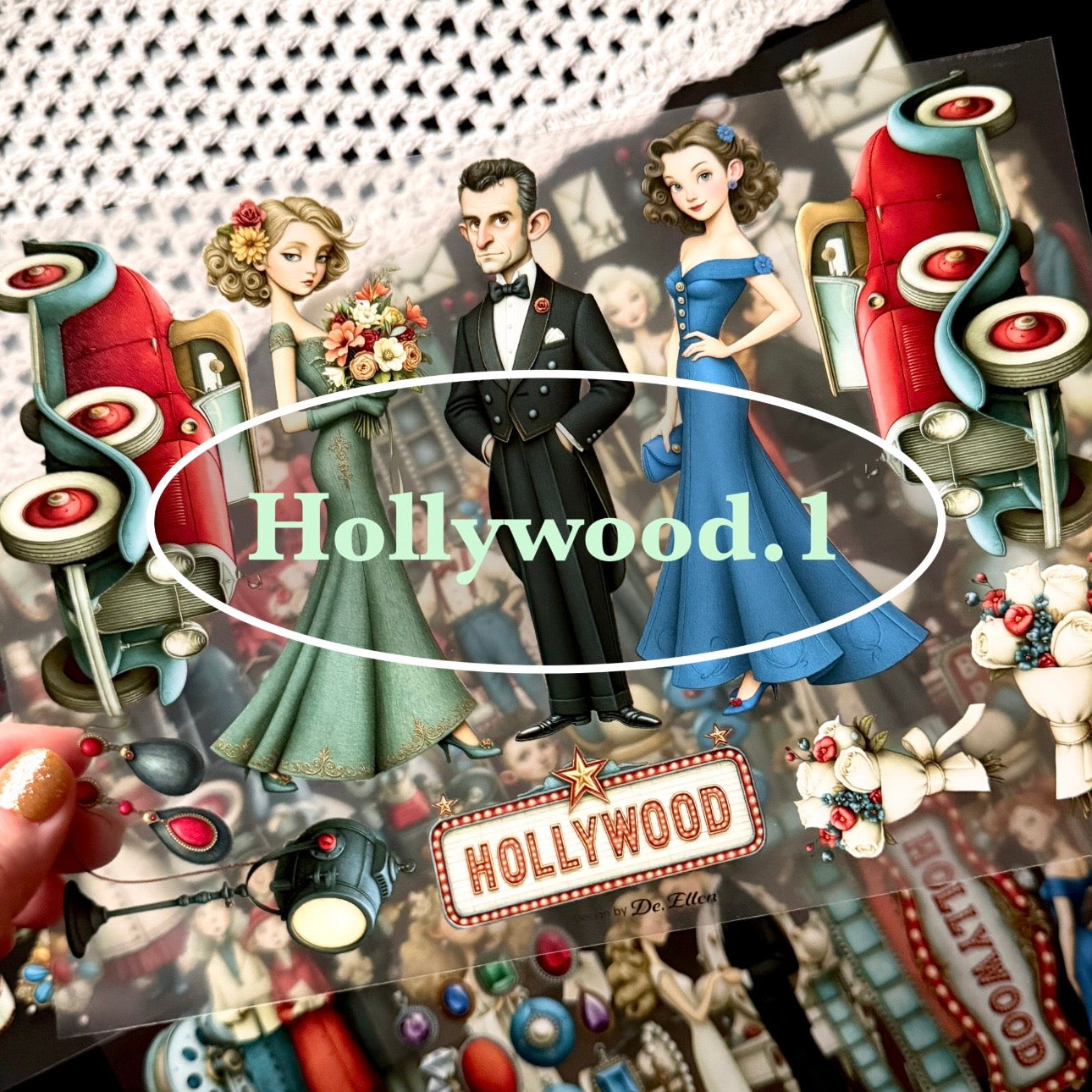 DE - Hollywood 1 | Glossy PET Sticker Sheets