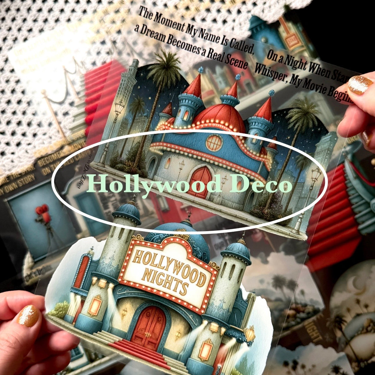 DE - Hollywood Deco | Glossy PET Sticker Sheets