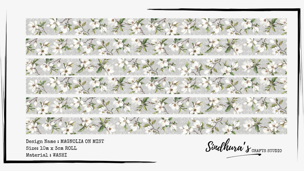 SCS - Magnolia on Mist | Washi Tape Roll