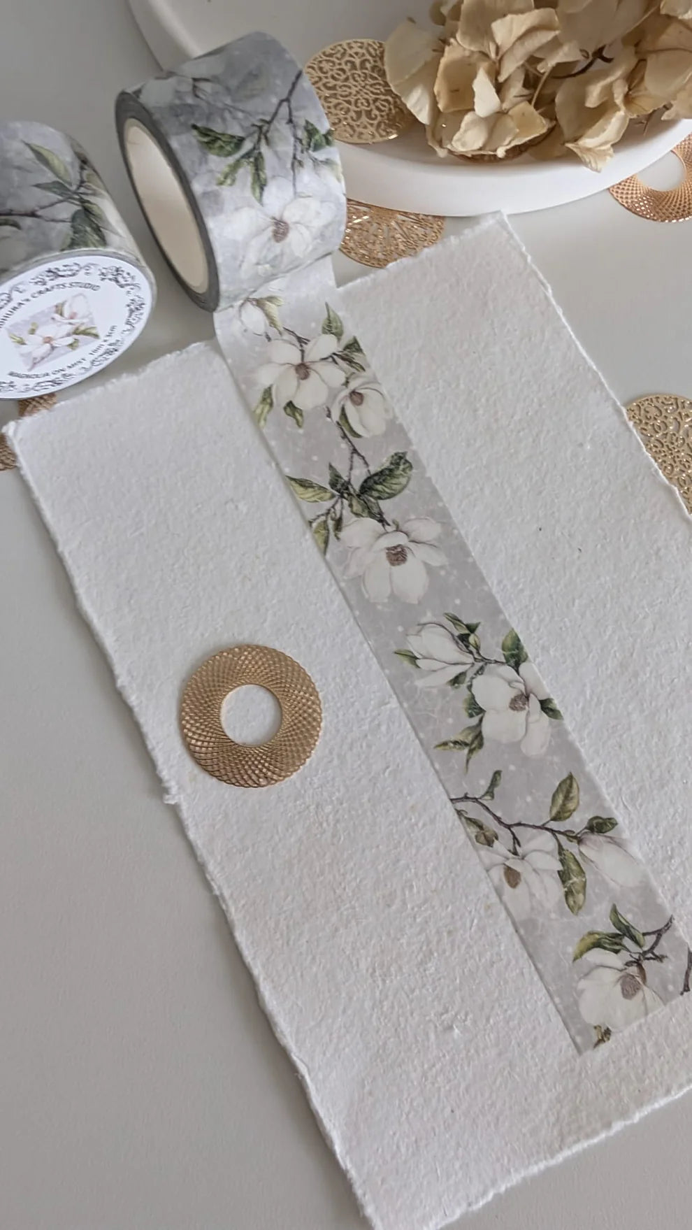 SCS - Magnolia on Mist | Washi Tape Roll