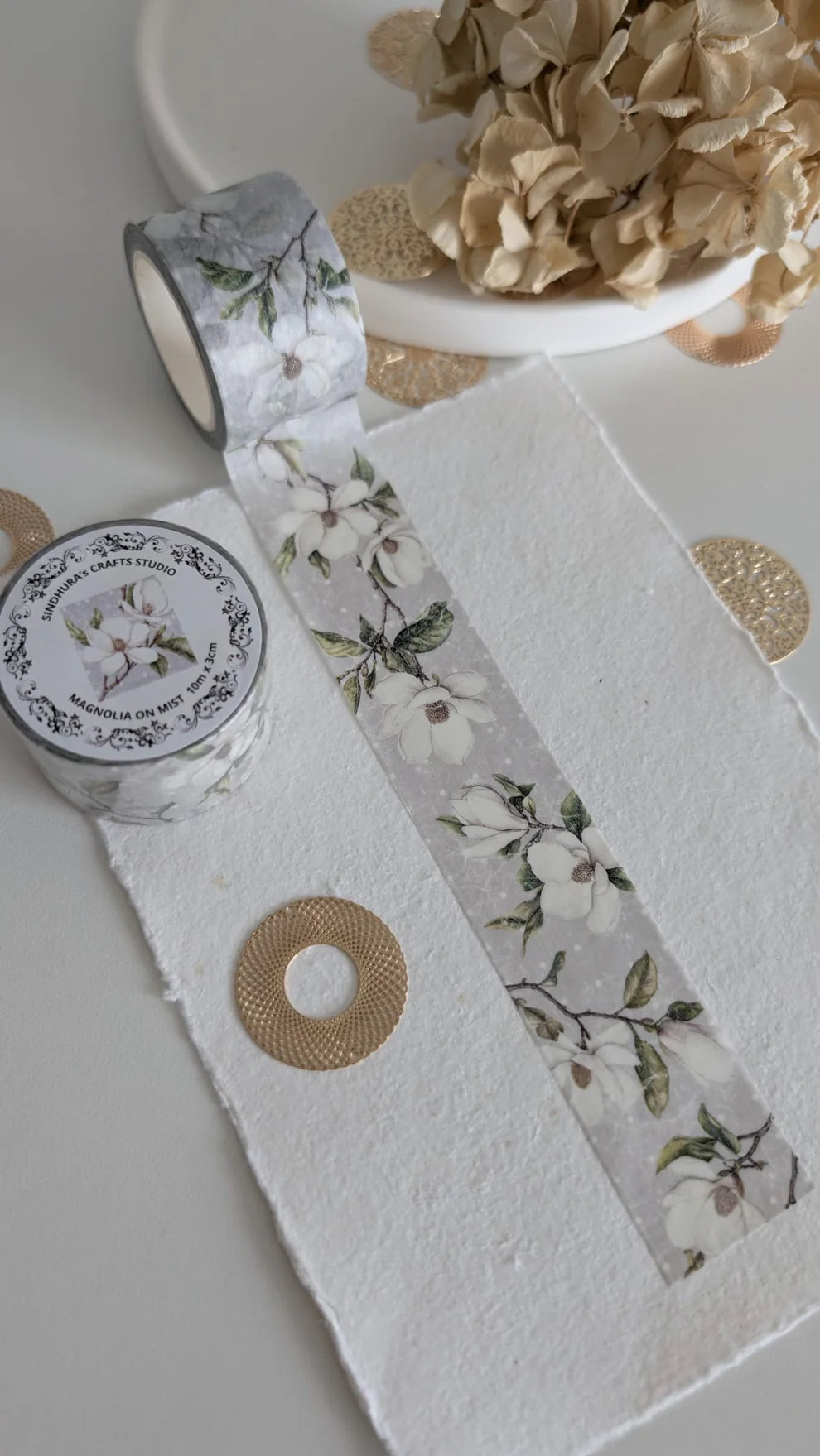 SCS - Magnolia on Mist | Washi Tape Roll