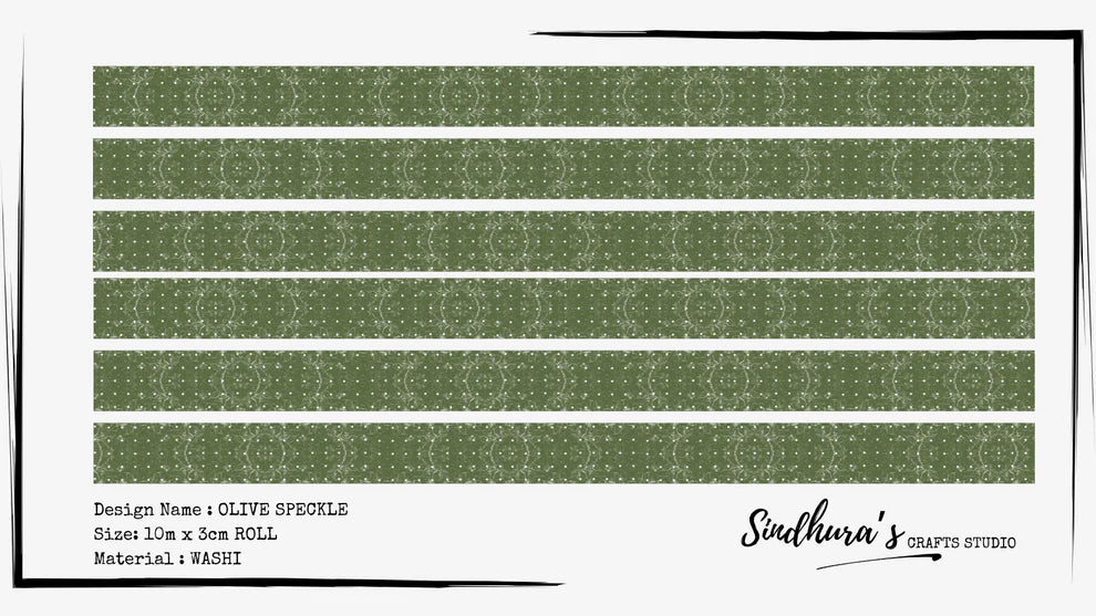 SCS - Olive Speckle | Washi Tape Roll