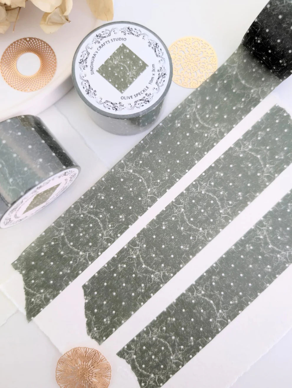 SCS - Olive Speckle | Washi Tape Roll