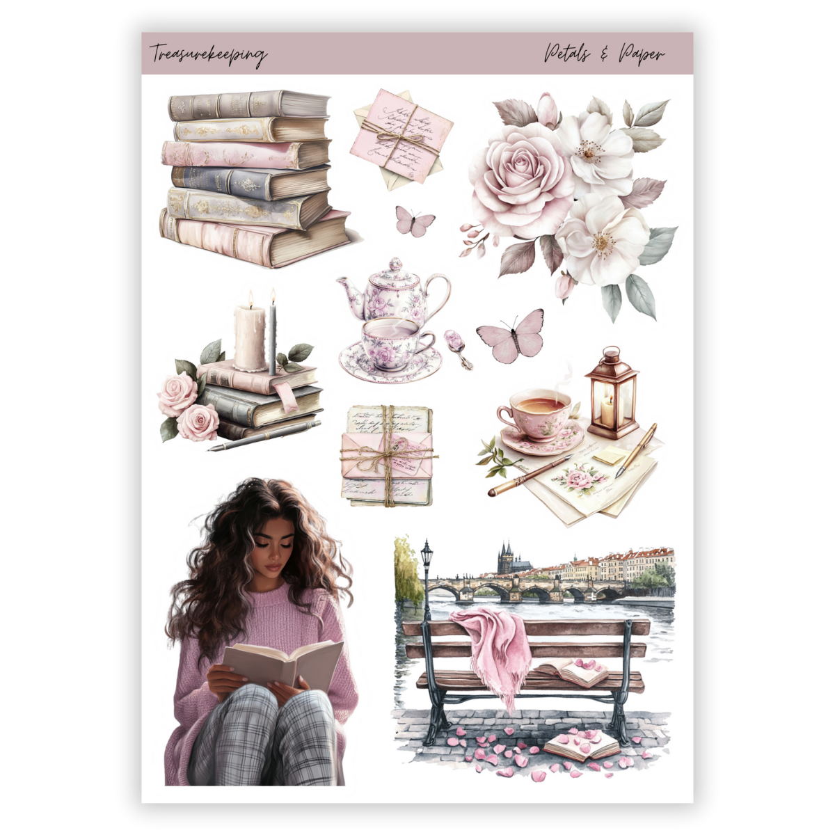 TK - Petals & Paper | Clear Matt Sticker Sheet