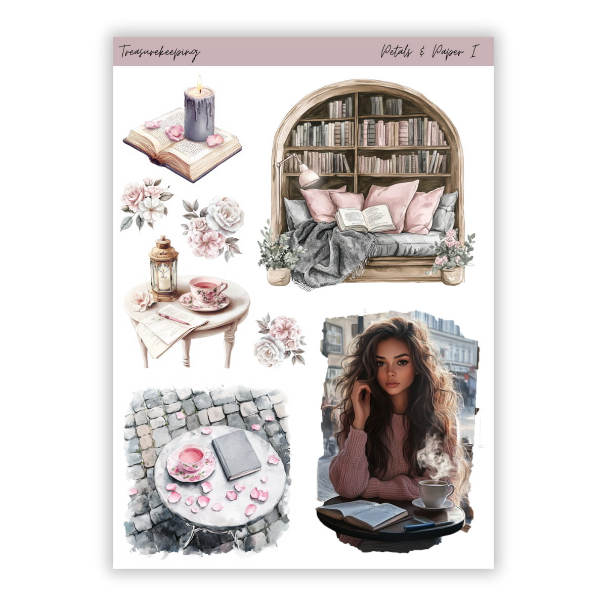 TK - Petals & Paper I | Clear Matt Sticker Sheet