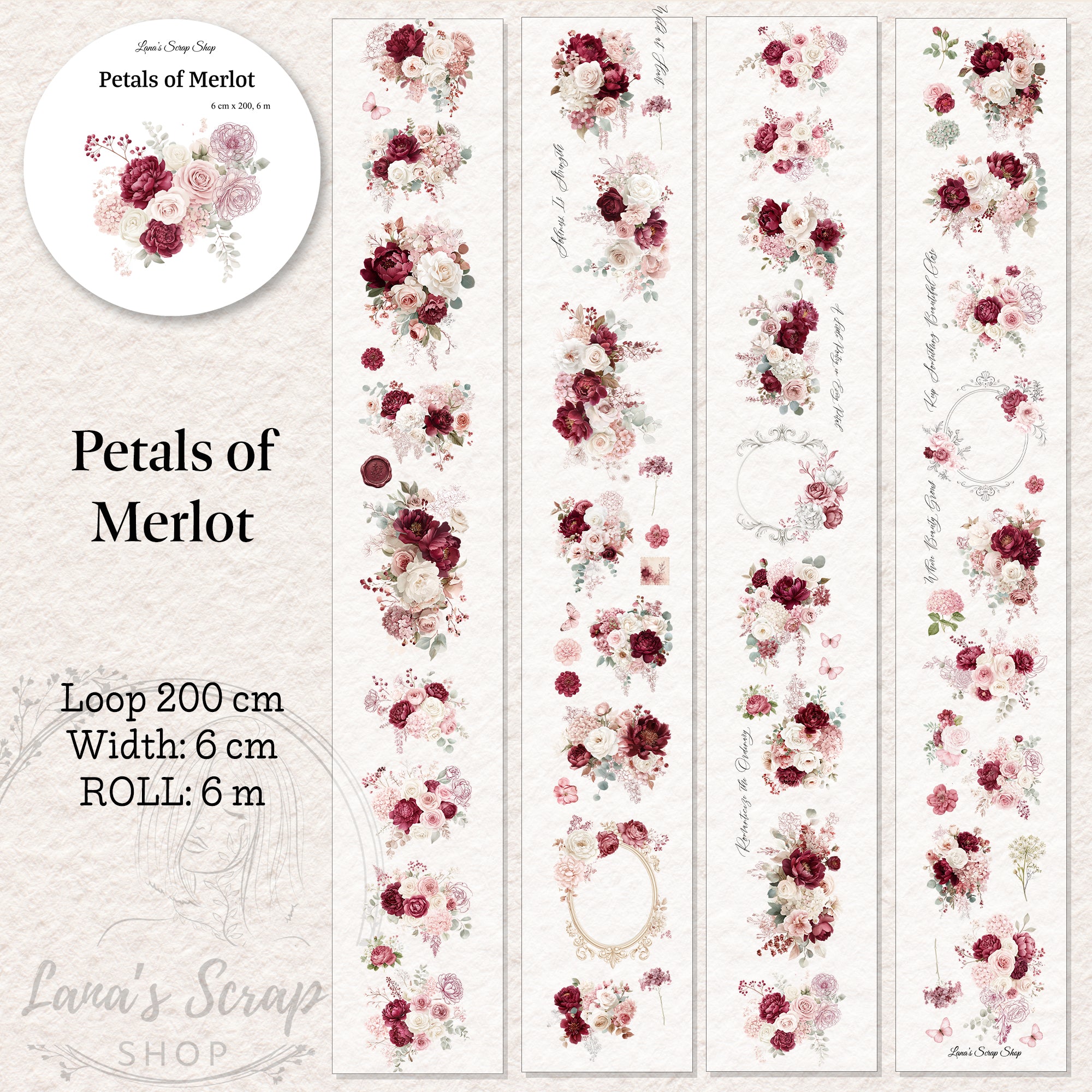 LA - Petals of Merlot | PET Tape