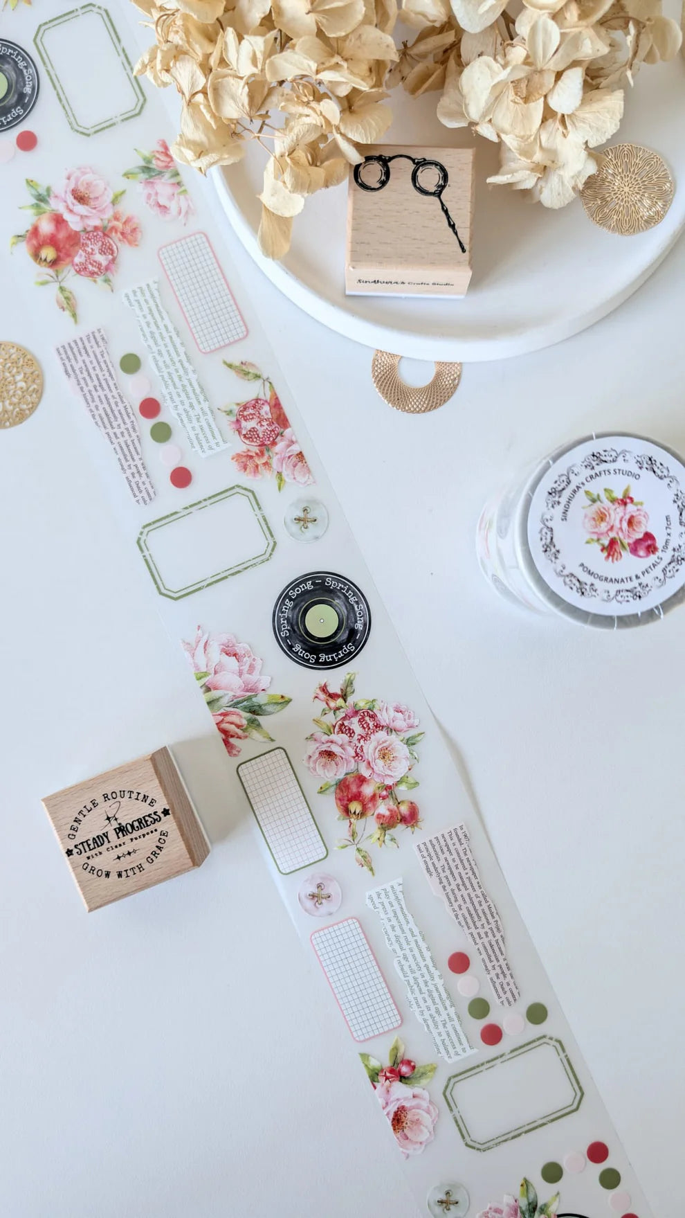 SCS - Pomogranate & Petals | Matt PET Tape