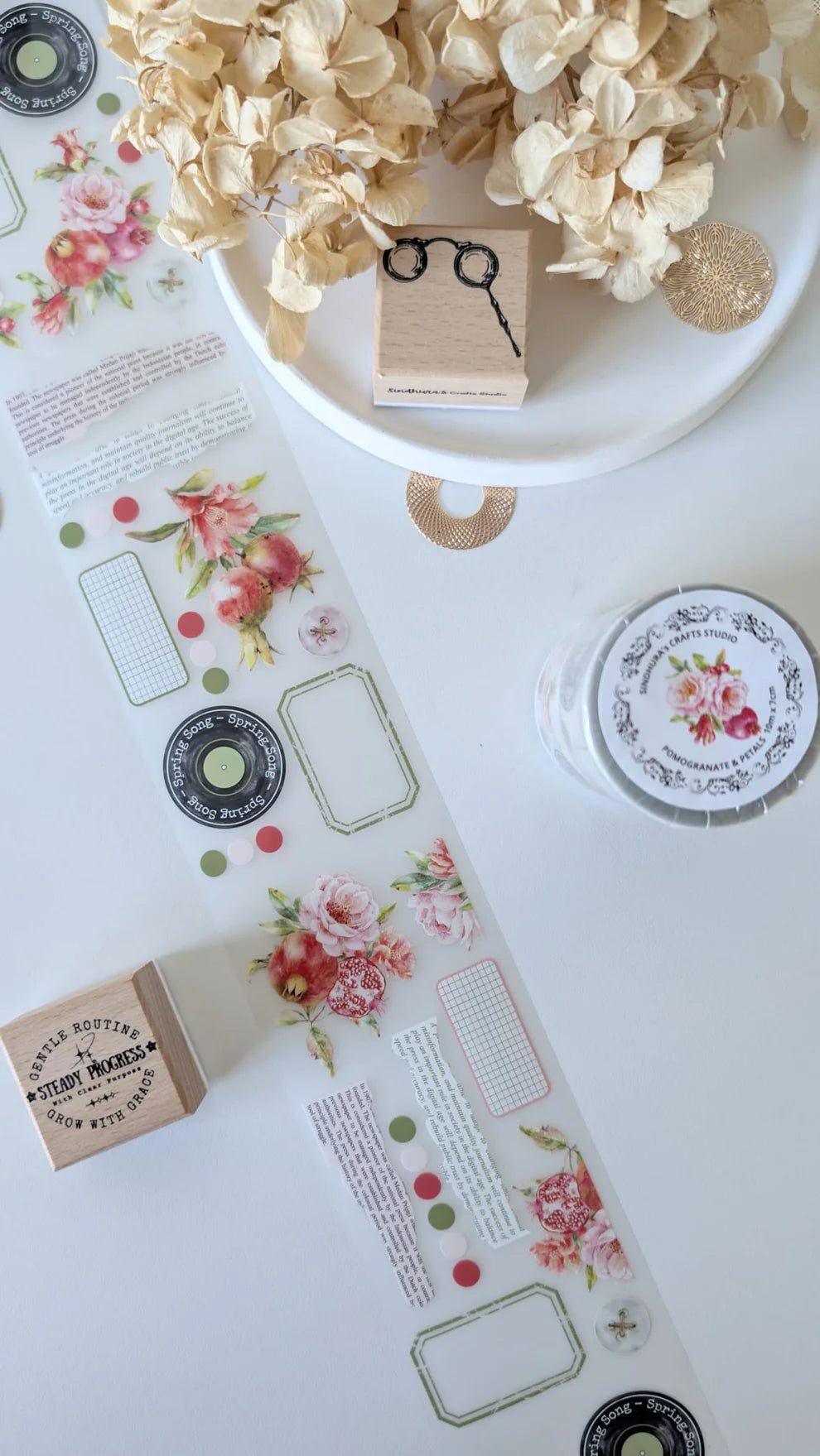 SCS - Pomogranate & Petals | Matt PET Tape