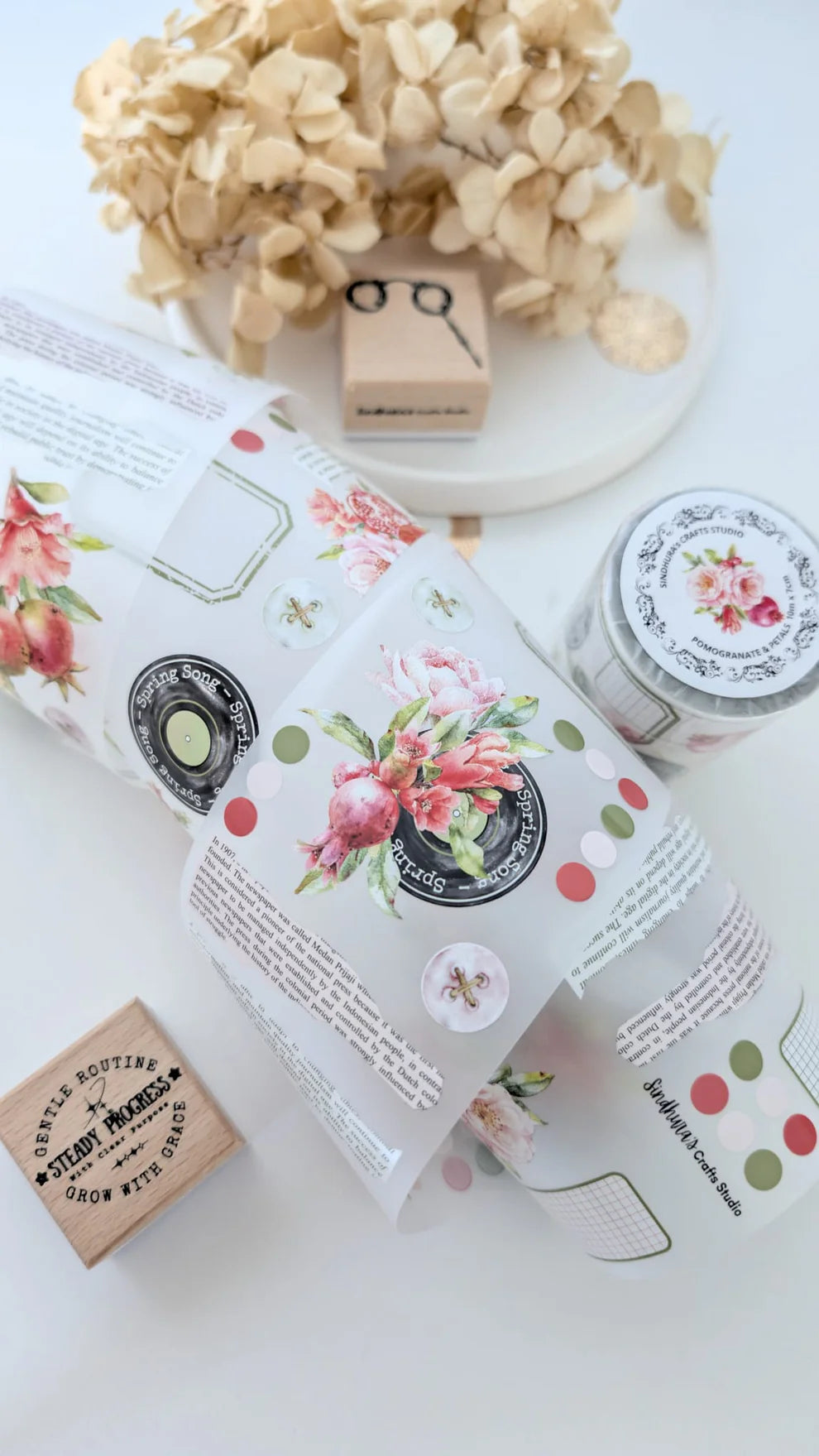 SCS - Pomogranate & Petals | Matt PET Tape