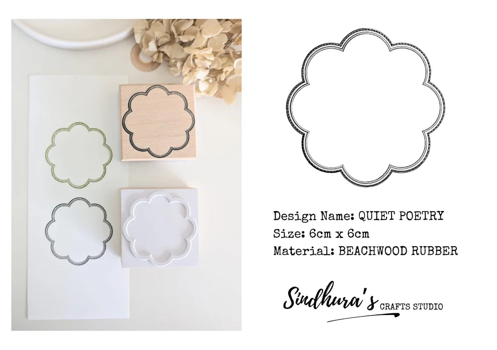 Sindhura's Crafts Studio - Quiet Poetry | Beachwood Rubber Stamp