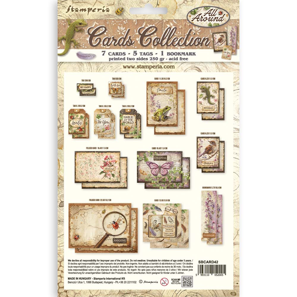 Stamperia - All Around | Printed Art Cards Set
