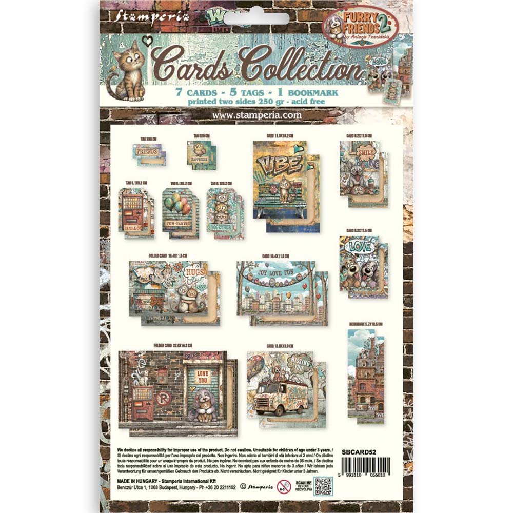 Stamperia - Furry Friends 2 | Printed Art Cards Set
