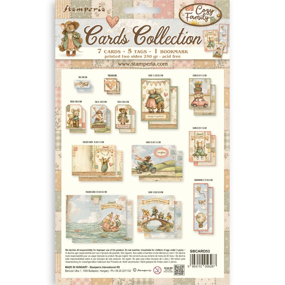 Stamperia - Cozy Family | Printed Art Cards Set