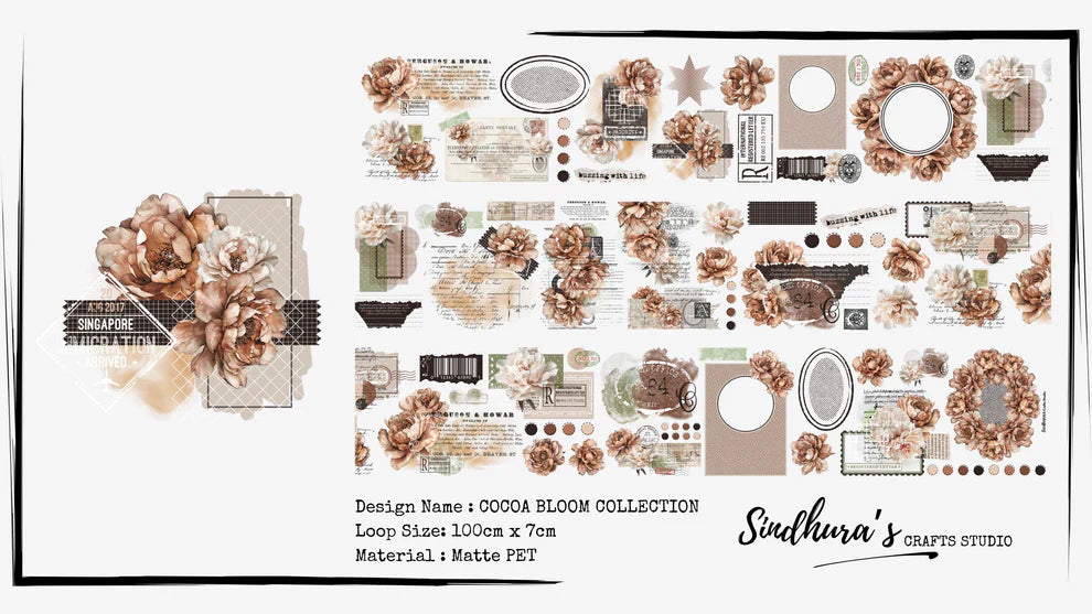 SCS - Cocoa Bloom Collection | Matt PET Tape