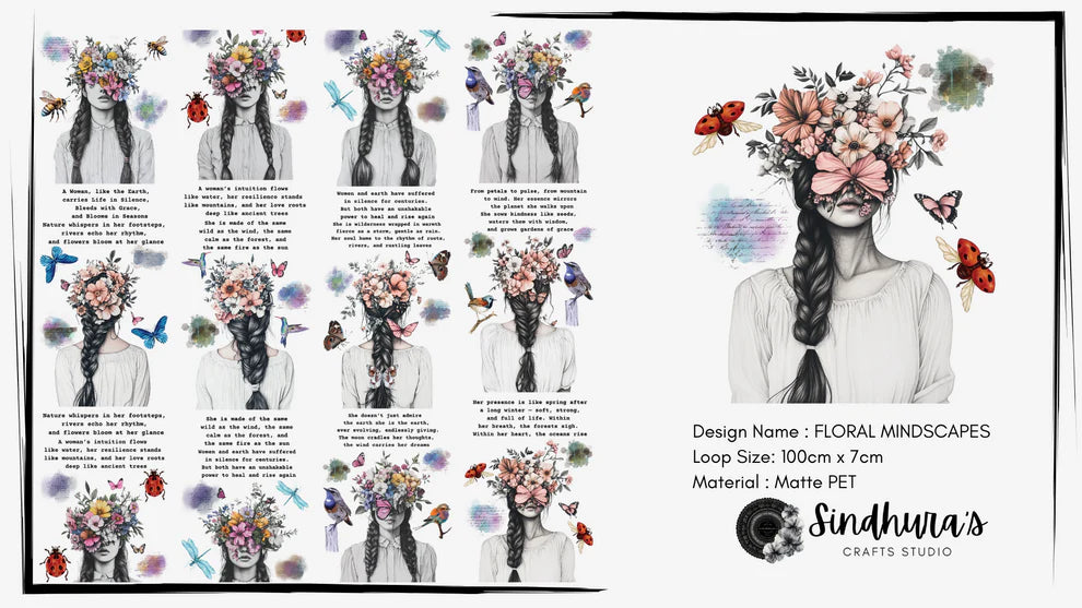 Sindhura’s Crafts Studio - Floral Mindscapes | Matt PET Tape