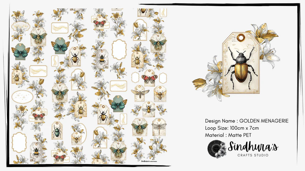 Sindhura’s Crafts Studio - Golden Menagerie | Matt PET Tape