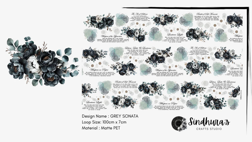 Sindhura’s Crafts Studio - Grey Sonata | Matt PET Tape