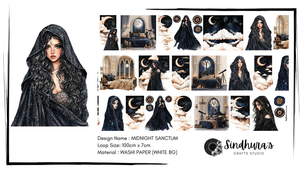 Sindhura’s Crafts Studio - Midnight Sanctum | Washi Paper