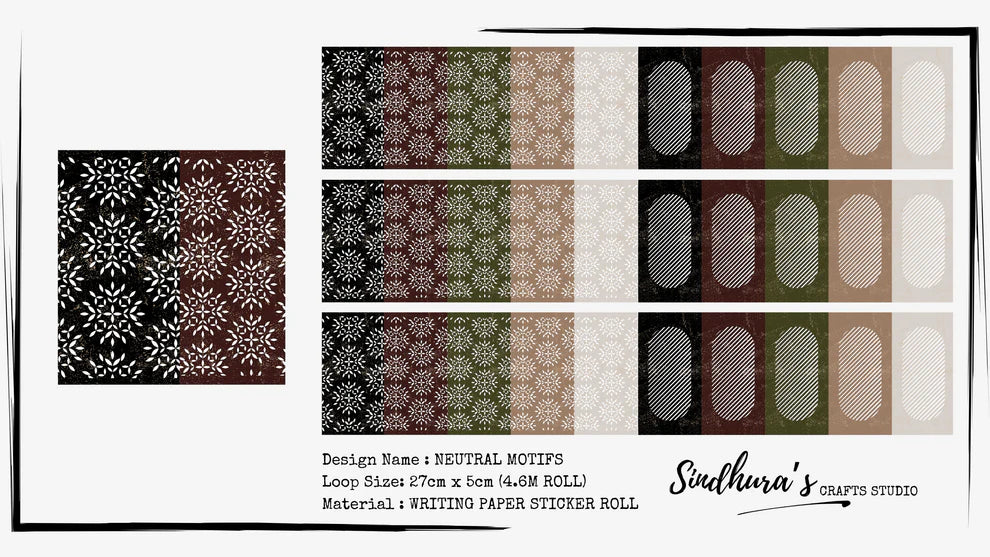 SCS - Neutral Motifs | Paper Stickers