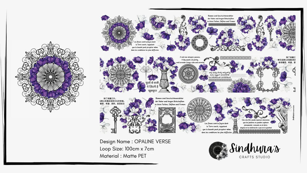 Sindhura’s Crafts Studio - Opaline Verse | Matt PET Tape