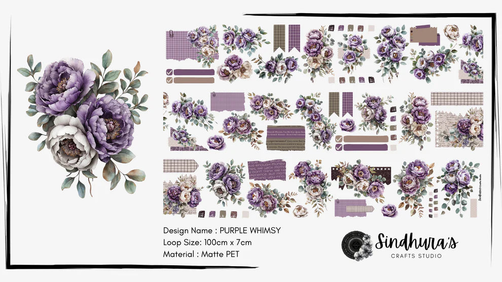 Sindhura’s Crafts Studio - Purple Whimsy | Matt PET Tape