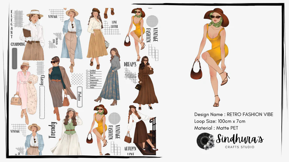 Sindhura’s Crafts Studio - Retro Fashion Vibe | Matt PET Tape