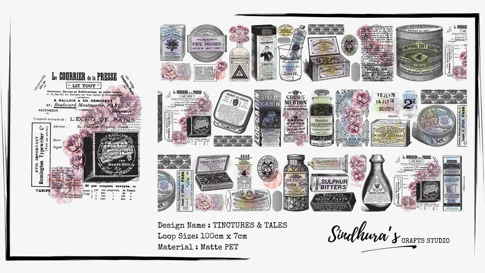 SCS - Tinctures & Tales | Matt PET Tape