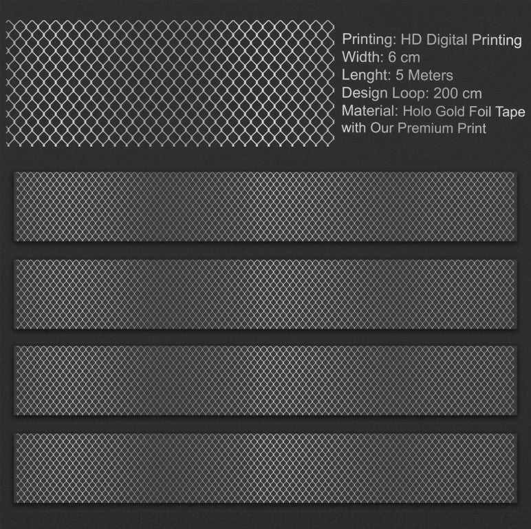 Onwize - Silver Lattice SRP 257 | Silver Holo Foil PET Tape