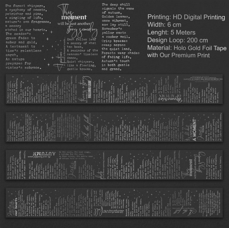 Onwize - Silver Manuscript SRP 259 | Silver Holo Foil PET Tape